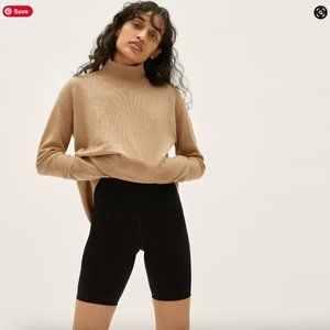 Everlane "The Cashmere Square Turtleneck" in Camel | Size Large